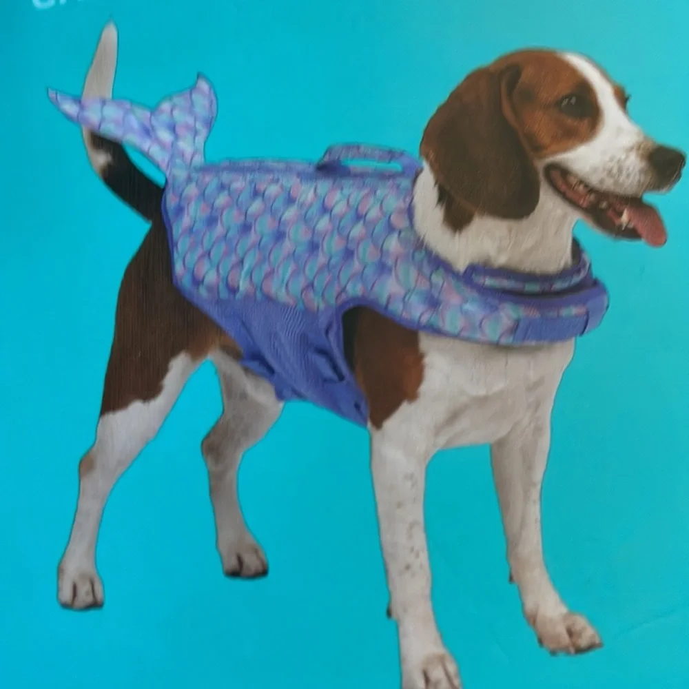 Heart To Tail Dog Swim Blue Purple Pink Floatation Aid with Handle for e…